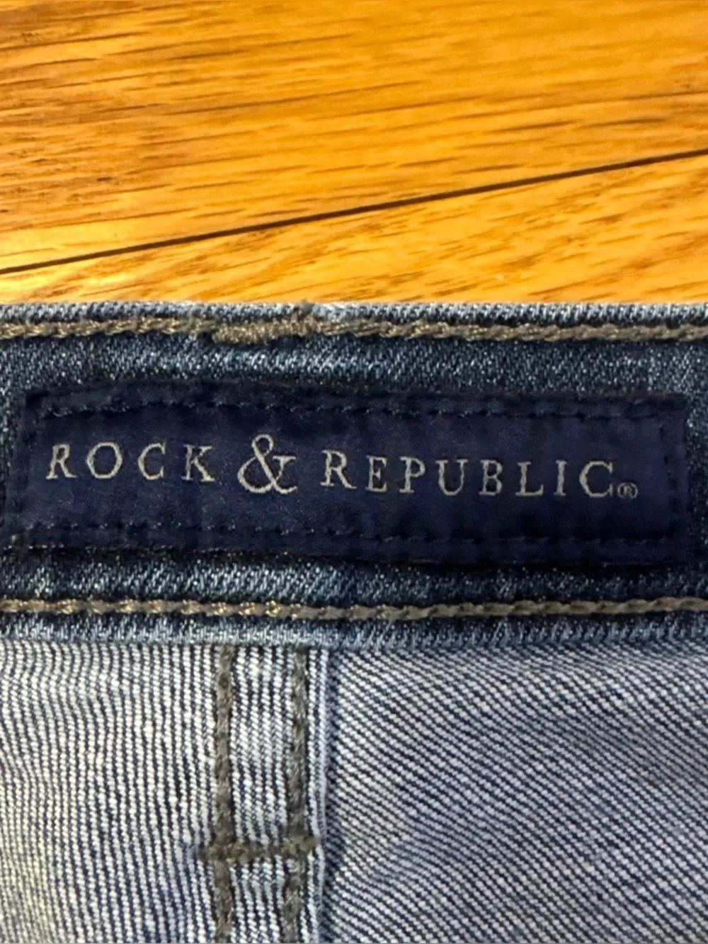 Rock & Republic Roth Jeans Womens Flared Mid Rise Stretch Blue Denim Sz 12 - Picture 8 of 13